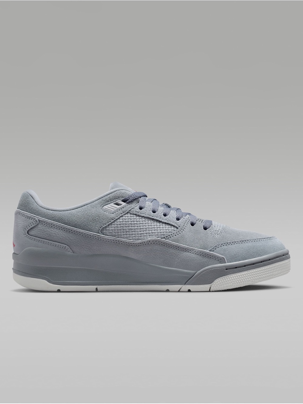 Air Jordan Flight Court Cool Grey Varsity Red Low Sneakers HF3255-007 Men’s 10.5 - Picture 3 of 9